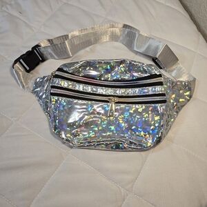 Holographic Silver Hip Bag